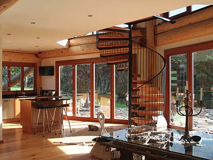 Te Huia Twin Peaks Log Home Gallery